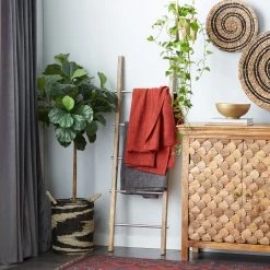 Best Pirce 🔥 59" Brown Stainless Steel Contemporary Ladder by Ivory and Iris ⌛ -Cheap Ivory and Iris Store D494638S 8