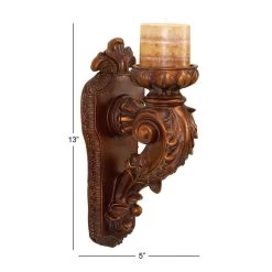 Brand new ✨ Bronze Polystone Traditional Candle Wall Sconce, 13" x 5" x 7" by Ivory and Iris ✔️ 12 Brand new ✨ Bronze Polystone Traditional Candle Wall Sconce, 13" x 5" x 7" by Ivory and Iris ✔️ -Cheap Ivory and Iris Store D495487S 6