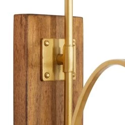 Buy 🤩 Glam Gold Metal and Wood Wall Sconce, 24" x 6" x 8" by Ivory and Iris 🌟 -Cheap Ivory and Iris Store D495495S 5