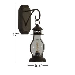 Outlet ❤️ Black Iron Industrial Candlestick Holders, 17" x 6" x 10" by Ivory and Iris 👍 -Cheap Ivory and Iris Store D495506S 9