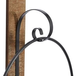 Best Pirce ⭐ Farmhouse Brown Wood And Metal Wall Candle Holder, 28" x 16" x 6" by Ivory and Iris 🥰 -Cheap Ivory and Iris Store D495511S 4