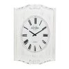 Discount 🌟 White Wood Farmhouse Wall Clock, 31" x 22" x 4" by Ivory and Iris 🔥