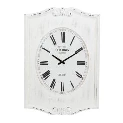 Discount π White Wood Farmhouse Wall Clock, 31" x 22" x 4" by Ivory and Iris π₯