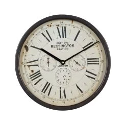 Buy ✨ Brown Vintage Metal Wall Clock, 14" x 14" by Ivory and Iris ⭐