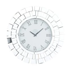 Top 10 🧨 Silver MDF Glam Wall Clock, 24" x 2" x 24" by Ivory and Iris 😍