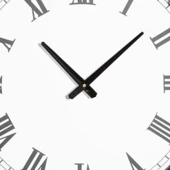 Coupon 🔔 White Metal Farmhouse Wall Clock, 23" x 23" x 3" by Ivory and Iris 💯 -Cheap Ivory and Iris Store D495784S 4