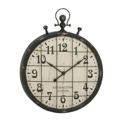 Outlet 🧨 Black Industrial Metal Wall Clock, 50" x 39" by Ivory and Iris 👍