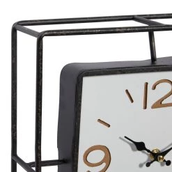 Buy 🥰 Black Contemporary Metal Wall Clock, 12" x 12" by Ivory and Iris 😍 -Cheap Ivory and Iris Store D495793S 3