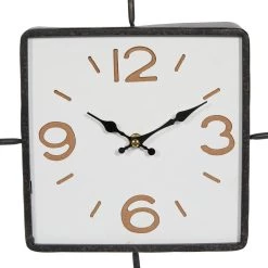 Buy 🥰 Black Contemporary Metal Wall Clock, 12" x 12" by Ivory and Iris 😍 -Cheap Ivory and Iris Store D495793S 4