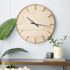Coupon 🛒 Brown Rustic Wood Wall Clock, 24" x 24" by Ivory and Iris 💯 -Cheap Ivory and Iris Store D495796S 8