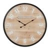 Coupon 👏 Brown Farmhouse Wood Wall Clock, 32" x 32" by Ivory and Iris 🌟