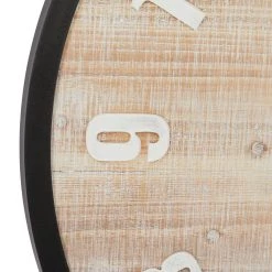 Coupon 👏 Brown Farmhouse Wood Wall Clock, 32" x 32" by Ivory and Iris 🌟 -Cheap Ivory and Iris Store D495802S 3