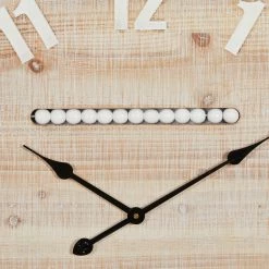 Coupon 👏 Brown Farmhouse Wood Wall Clock, 32" x 32" by Ivory and Iris 🌟 -Cheap Ivory and Iris Store D495802S 4