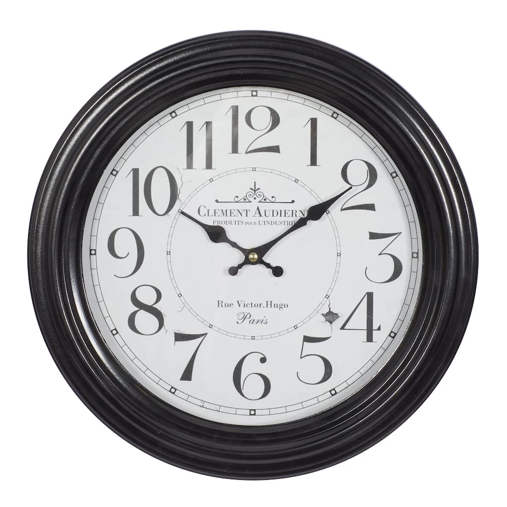 Best deal π Farmhouse Round Black Metal and Wood Clement Audierne Wall Clock, 14" x 14" x 2.40" by Ivory and Iris π 1 Best deal π Farmhouse Round Black Metal and Wood Clement Audierne Wall Clock, 14" x 14" x 2.40" by Ivory and Iris π