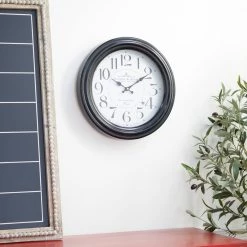 Best deal π Farmhouse Round Black Metal and Wood Clement Audierne Wall Clock, 14" x 14" x 2.40" by Ivory and Iris π 13 Best deal π Farmhouse Round Black Metal and Wood Clement Audierne Wall Clock, 14" x 14" x 2.40" by Ivory and Iris π -Cheap Ivory and Iris Store D495803S 7