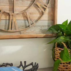 New π Brown Contemporary Wood Wall Clock, 30" x 30" by Ivory and Iris π 11 New π Brown Contemporary Wood Wall Clock, 30" x 30" by Ivory and Iris π -Cheap Ivory and Iris Store D495809S 4