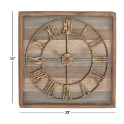 New π Brown Contemporary Wood Wall Clock, 30" x 30" by Ivory and Iris π 13 New π Brown Contemporary Wood Wall Clock, 30" x 30" by Ivory and Iris π -Cheap Ivory and Iris Store D495809S 6