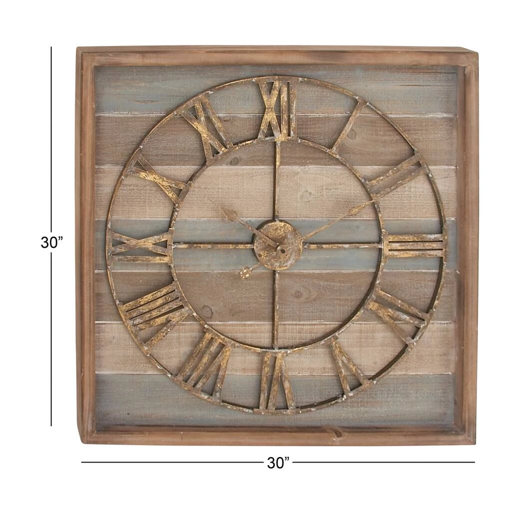 New π Brown Contemporary Wood Wall Clock, 30" x 30" by Ivory and Iris π 6 New π Brown Contemporary Wood Wall Clock, 30" x 30" by Ivory and Iris π - Image 6