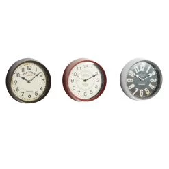 Best Pirce 👏 Set of 3 Multi Colored Metal Traditional Wall Clock, 9" by Ivory and Iris ❤️