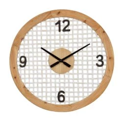 Outlet 🔥 White Farmhouse Wood Wall Clock, 24" x 24" by Ivory and Iris 🥰