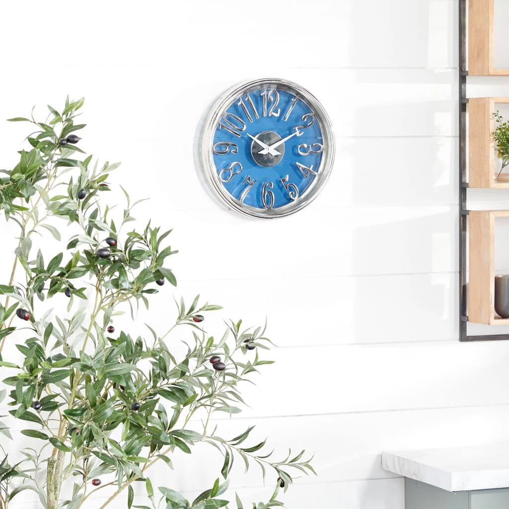 Coupon π Blue Aluminum Contemporary Wall Clock, 12" x 12" x 2" by Ivory and Iris π 8 Coupon π Blue Aluminum Contemporary Wall Clock, 12" x 12" x 2" by Ivory and Iris π - Image 8