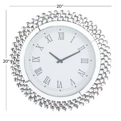 New π Silver MDF Glam Wall Clock, 20" x 2" x 20" by Ivory and Iris β€οΈ 10 New π Silver MDF Glam Wall Clock, 20" x 2" x 20" by Ivory and Iris β€οΈ -Cheap Ivory and Iris Store D495823S 5