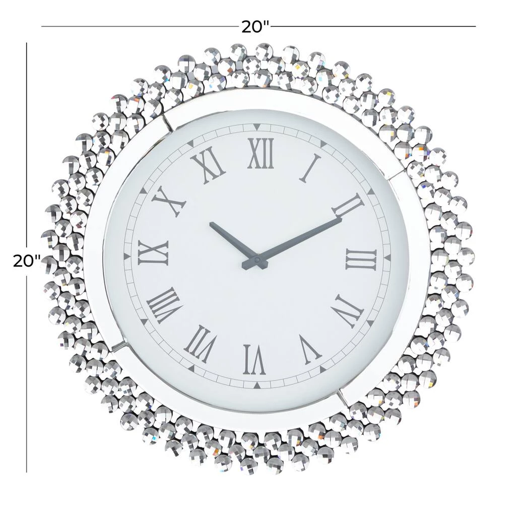 New π Silver MDF Glam Wall Clock, 20" x 2" x 20" by Ivory and Iris β€οΈ 5 New π Silver MDF Glam Wall Clock, 20" x 2" x 20" by Ivory and Iris β€οΈ - Image 5