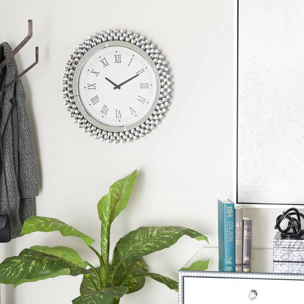 New π Silver MDF Glam Wall Clock, 20" x 2" x 20" by Ivory and Iris β€οΈ 6 New π Silver MDF Glam Wall Clock, 20" x 2" x 20" by Ivory and Iris β€οΈ - Image 6