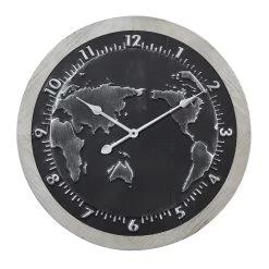 Coupon 🔥 Black Vintage Metal Wall Clock, 25" x 25" by Ivory and Iris 🤩