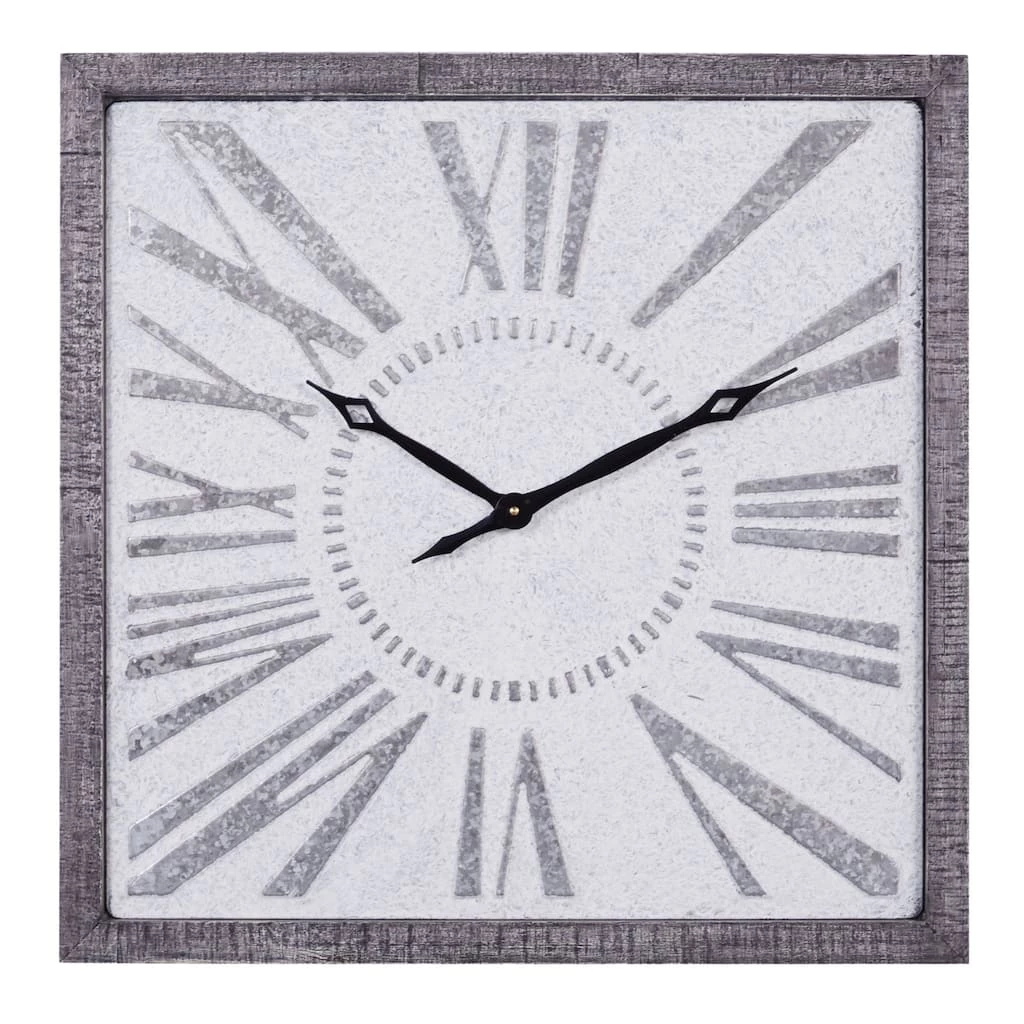 Brand new π₯° Grey Farmhouse Metal Wall Clock, 25" x 25" by Ivory and Iris π 1 Brand new π₯° Grey Farmhouse Metal Wall Clock, 25" x 25" by Ivory and Iris π