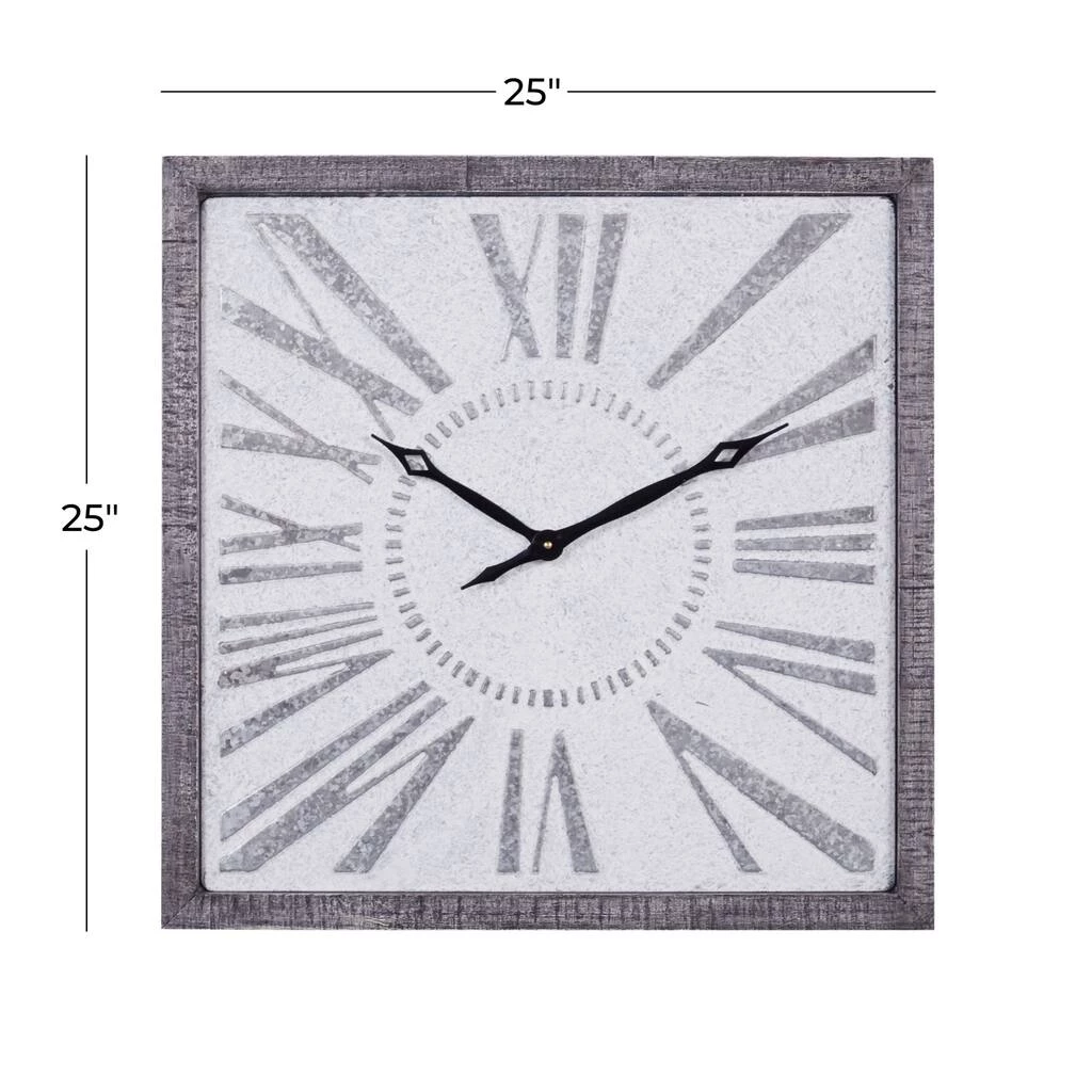 Brand new π₯° Grey Farmhouse Metal Wall Clock, 25" x 25" by Ivory and Iris π 7 Brand new π₯° Grey Farmhouse Metal Wall Clock, 25" x 25" by Ivory and Iris π - Image 7