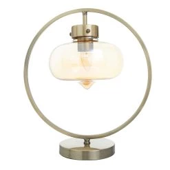 Deals 😀 Gold Metal Contemporary Accent Lamp 14" x 8" x 15" by Ivory and Iris 😉