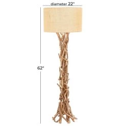 Cheapest π Beige Wood Rustic Floor Lamp, 62" x 22" x 22" by Ivory and Iris π 13 Cheapest π Beige Wood Rustic Floor Lamp, 62" x 22" x 22" by Ivory and Iris π -Cheap Ivory and Iris Store D495993S 6