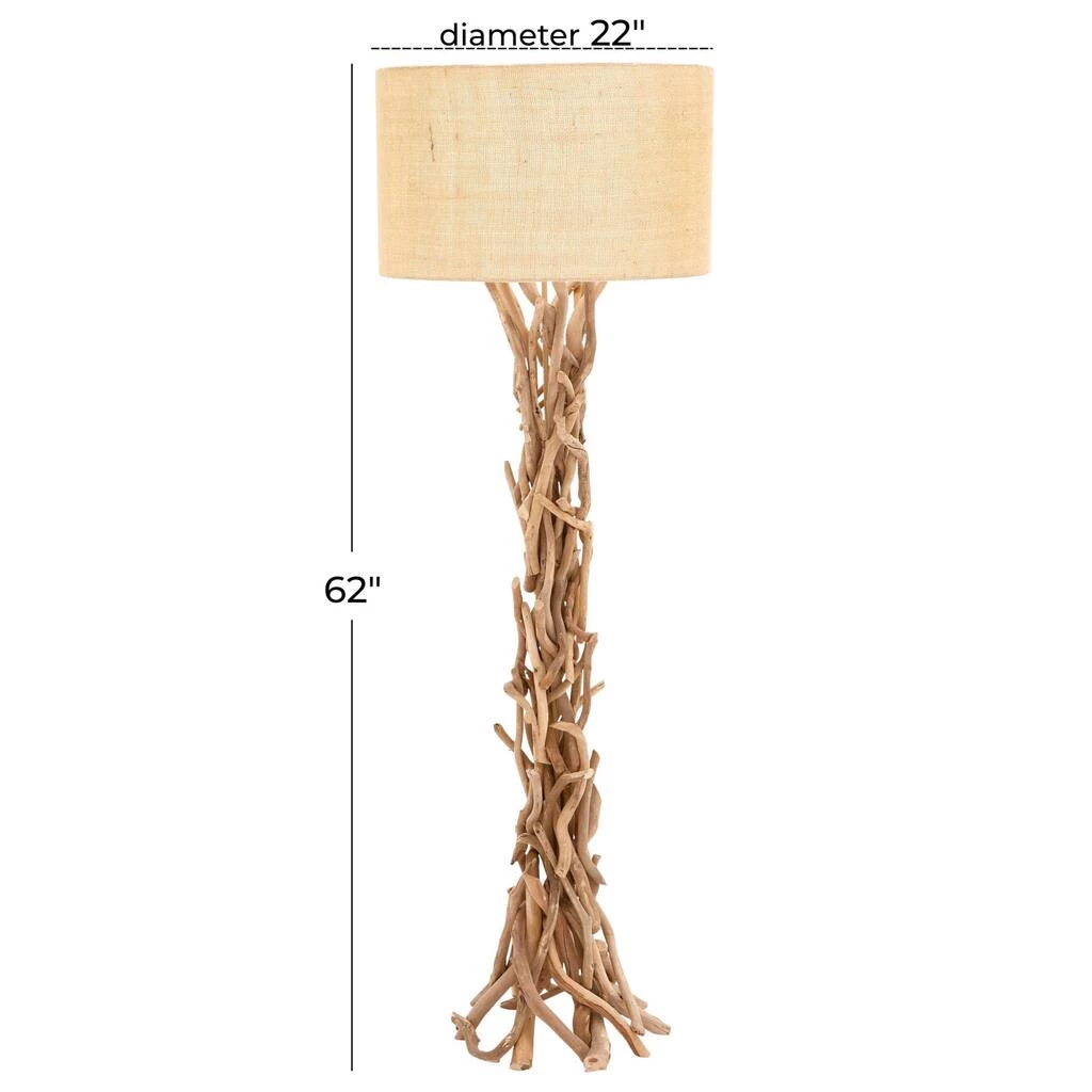 Cheapest π Beige Wood Rustic Floor Lamp, 62" x 22" x 22" by Ivory and Iris π 6 Cheapest π Beige Wood Rustic Floor Lamp, 62" x 22" x 22" by Ivory and Iris π - Image 6