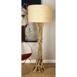 Cheapest π Beige Wood Rustic Floor Lamp, 62" x 22" x 22" by Ivory and Iris π 14 Cheapest π Beige Wood Rustic Floor Lamp, 62" x 22" x 22" by Ivory and Iris π -Cheap Ivory and Iris Store D495993S 7