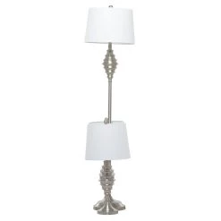 Promo 👏 Set of 3 Silver Iron Coastal Table Lamp, 59" x 10" x 10" by Ivory and Iris 👏 -Cheap Ivory and Iris Store D495994S 3