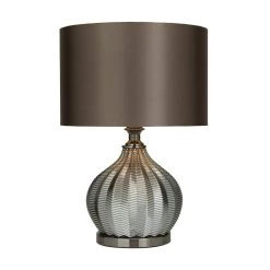Discount 🎁 Black Polyester Transitional Table Lamp, 20" x 17" x 14" by Ivory and Iris ✨