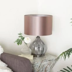 Discount 🎁 Black Polyester Transitional Table Lamp, 20" x 17" x 14" by Ivory and Iris ✨ -Cheap Ivory and Iris Store D495997S 10