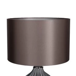 Discount 🎁 Black Polyester Transitional Table Lamp, 20" x 17" x 14" by Ivory and Iris ✨ -Cheap Ivory and Iris Store D495997S 4