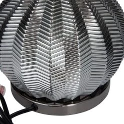 Discount 🎁 Black Polyester Transitional Table Lamp, 20" x 17" x 14" by Ivory and Iris ✨ -Cheap Ivory and Iris Store D495997S 5