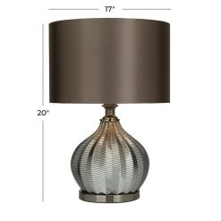Discount 🎁 Black Polyester Transitional Table Lamp, 20" x 17" x 14" by Ivory and Iris ✨ -Cheap Ivory and Iris Store D495997S 8