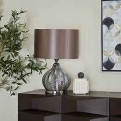 Discount 🎁 Black Polyester Transitional Table Lamp, 20" x 17" x 14" by Ivory and Iris ✨ -Cheap Ivory and Iris Store D495997S 9
