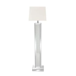 Cheapest 🔥 Silver Glass Glam Floor Lamp, 65" x 18" x 16" by Ivory and Iris 😉