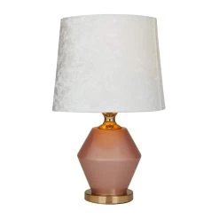 Best Pirce β Pink Polyester Glam Table Lamp, 20" x 13" x 13" by Ivory and Iris β¨
