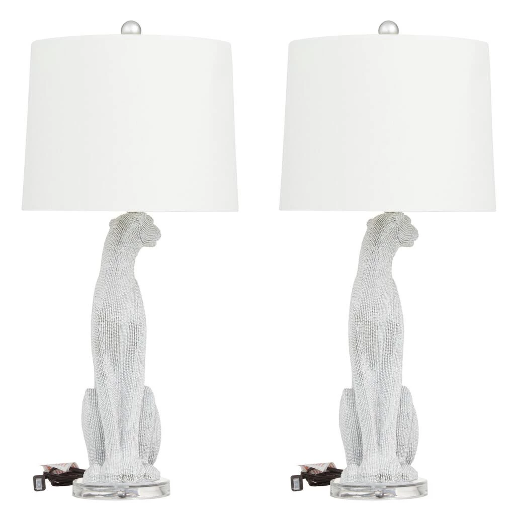 Best Pirce π White Polystone Glam Table Lamp, Set of 2 29" x 13" x 13" by Ivory and Iris β 11 Best Pirce π White Polystone Glam Table Lamp, Set of 2 29" x 13" x 13" by Ivory and Iris β - Image 11