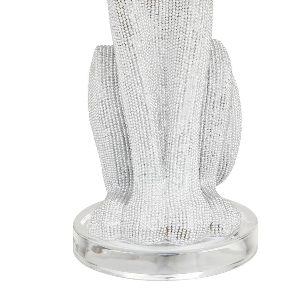 Best Pirce π White Polystone Glam Table Lamp, Set of 2 29" x 13" x 13" by Ivory and Iris β 4 Best Pirce π White Polystone Glam Table Lamp, Set of 2 29" x 13" x 13" by Ivory and Iris β - Image 4