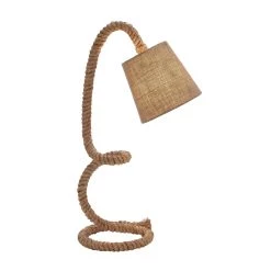 Best reviews of β€οΈ Brown Rope and Iron Rustic Desk Lamp, 32" x 11" x 14" by Ivory and Iris π