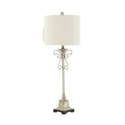 Top 10 🔥 Set of 2 Tan Metal Glam Buffet Lamp, 32" by Ivory and Iris 😀 -Cheap Ivory and Iris Store D496015S 4