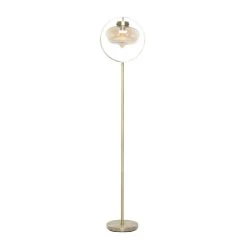 Top 10 π Gold Iron Contemporary Floor Lamp, 14" x 14" x 9" by Ivory and Iris β€οΈ