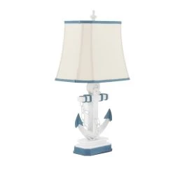 Best reviews of 🛒 Set of 2 Blue Polystone Nautical Table Lamp, 28" by Ivory and Iris 🎉 -Cheap Ivory and Iris Store D496018S 3
